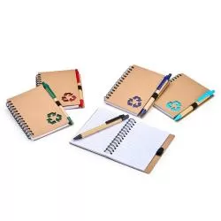 Bloco Caderneta com Caneta Capa Ecológica Com Pauta Personalizado para Brinde