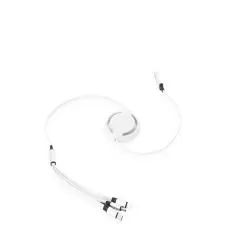 Cabo USB Retrátil 3 em 1 Personalizado para Brinde