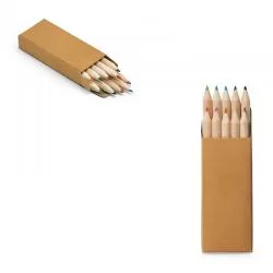 Caixa com 10 Mini Lápis de cor Personalizada para Brinde