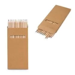 Caixa com 12 Lápis de cor Personalizada para Brinde