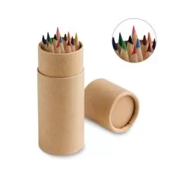 Caixa com 12 Mini Lápis de cor Personalizada para Brinde