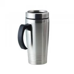 Caneca Metal com Tampa e Alça Plástica Personalizada para Brinde