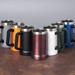 Caneca Metal Térmica com Pegador Plástico Personalizada para Brinde