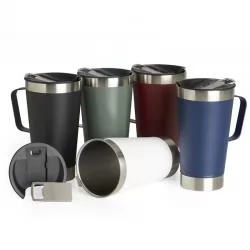 Caneca Metal Térmica com Tampa Plástica e Abridor Personalizada para Brinde