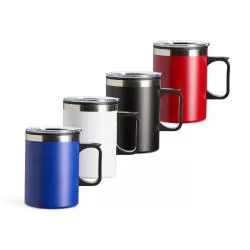 Caneca Plástica com Inox na Parte Interna Personalizada para Brinde