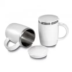 Caneca Plástica com Metal na Parte Interna Personalizada para Brinde