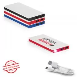 Carregador Porttil Power Bank USB 11000 mAh Personalizado para Brinde