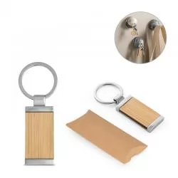 Chaveiro Ecológico com Detalhe em Bambu Personalizado para Brinde