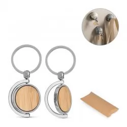 Chaveiro Ecológico Metal Giratório Personalizado para Brinde
