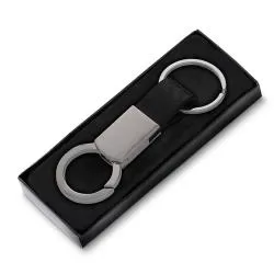 Chaveiro Metal Detalhe em PU Personalizado para Brinde