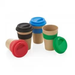 Copo Ecológico com Pegador e Tampa em Silicone Personalizado para Brinde