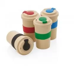 Copo Ecológico com Pegador e Tampa em Silicone Personalizado para Brinde