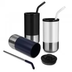 Copo Metal com Canudo Removível Personalizado 
