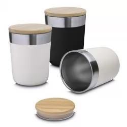 Copo Térmico com Tampa Bambú Personalizado 