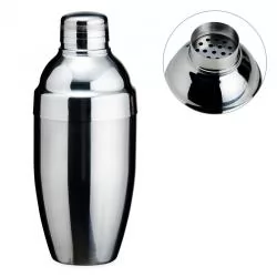 Coqueteleira Metal com Peneira e Tampa Protetora Personalizada para Brinde