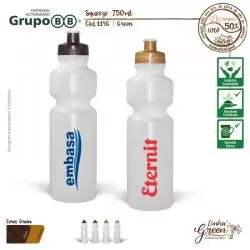 Garrafa Squeeze Ecológico com Tampa Rosqueável Personalizada 