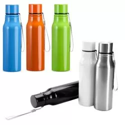 Garrafa Squeeze Metal com Alça para Transporte Personalizada para Brinde