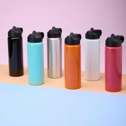 Garrafa Squeeze Metal com Bico Flip Personalizada 