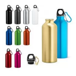 Garrafa Squeeze Metal com Mosquetão Personalizada 