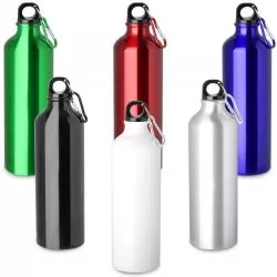 Garrafa Squeeze Metal com Mosquetão Personalizada 