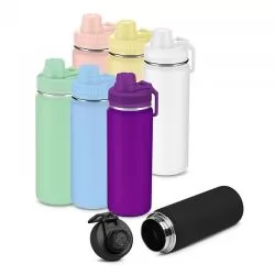 Garrafa Squeeze Metal com Tampa Rosqueável Personalizada para Brinde