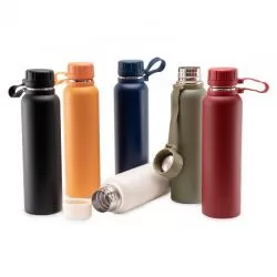 Garrafa Squeeze Metal Térmico com Base Antiderrapante Personalizada 