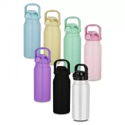 Garrafa Squeeze Metal Térmico com Bico Removível Personalizada 