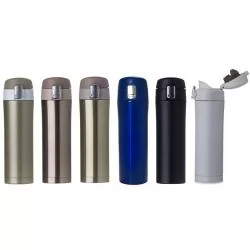 Garrafa Squeeze Metal Térmico com Botão de Abertura Personalizada 