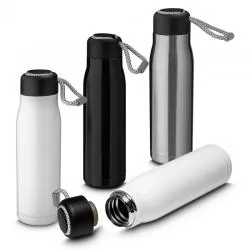 Garrafa Squeeze Metal Térmico com Corda de Transporte Personalizada 