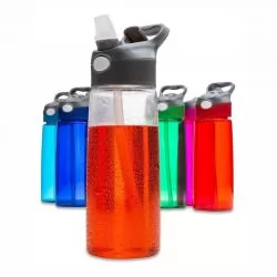 Garrafa Squeeze Plástico com Acionador para Abertura Personalizada 