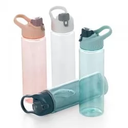 Garrafa Squeeze Plástico com Alça para Transporte Personalizada 