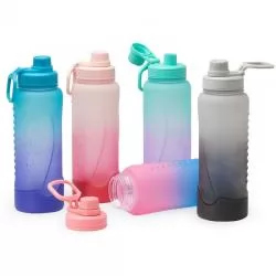 Garrafa Squeeze Plástico com Base de Silicone Removível Personalizada 