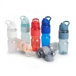 Garrafa Squeeze Plástico com Luva Emborrachada Personalizada 