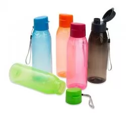 Garrafa Squeeze Plástico com Tampa Rosqueável Personalizada 