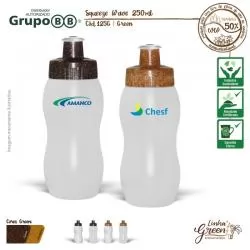 Garrafa Squeeze Plástico com Tampa Rosqueável Personalizada 