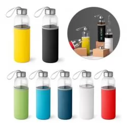 Garrafa Squeeze Vidro e Inox Personalizada 