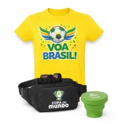Kit Carnaval e Copa Brasil 3 Peças Personalizado 