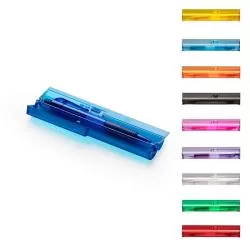 Kit Estojo Com Caneta Plástico Personalizado para Brinde