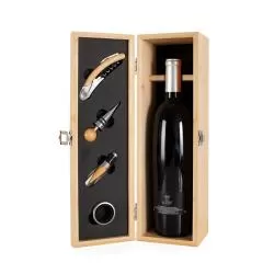 Kit Vinho 4 peças com Caixa Personalizado para Brinde