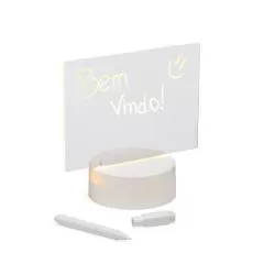 Luminária Led de Mesa Tela Acrílica 3D para Lembrete Personalizada para Brinde
