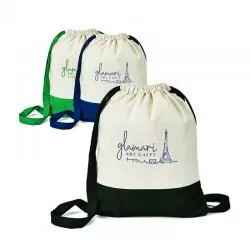 Mochila Saco 100% Algodão Detalhe Colorido Personalizada para Brinde