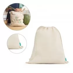 Mochila Saco Algodão Orgânico Personalizada para Brinde