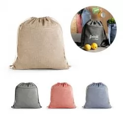 Mochila Saco Algodão Reciclado Personalizada para Brinde