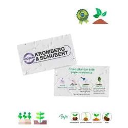 Papel Semente Retângular Personalizado para Brinde