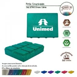 Porta Comprimido Ecológico Personalizada para Brinde