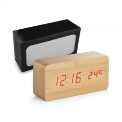 Relógio MDF com Calendário e Alarme Personalizado 