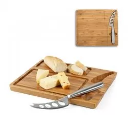 Tábua de queijos em bambu com faca incluída Personalizada 